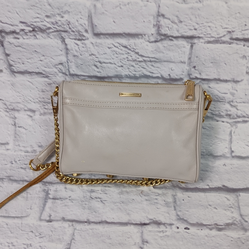Rebecca Minkof beige leather crossbody bag - Picture 2 of 10